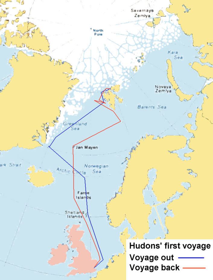 Henry Hudson First VOyage, 1607