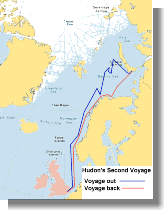 Second Voyage, 1608 - click for larger image