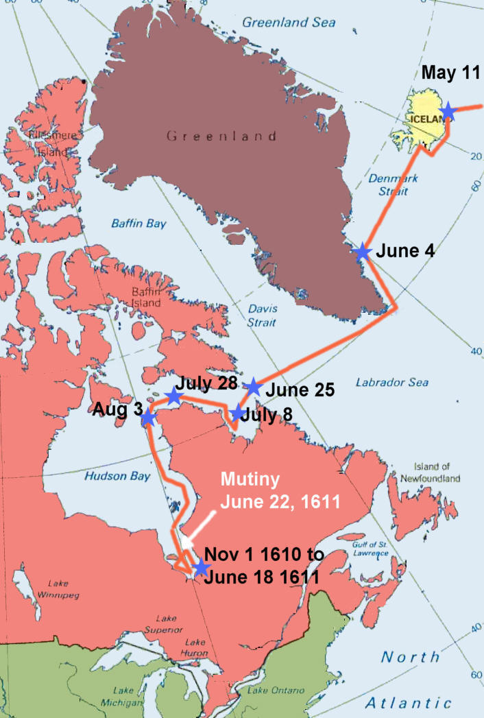 Henry Hudson Fourth Voyage, 1610