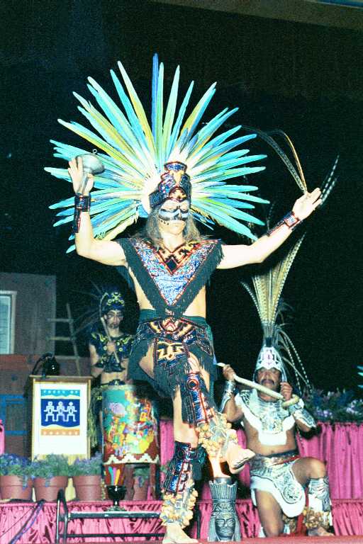 Aztec in agave headdress