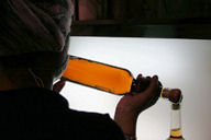 Checking bottles at El Agave