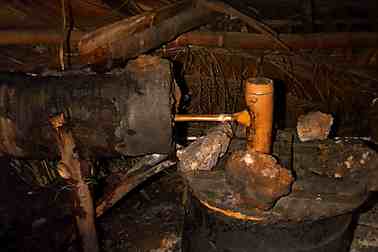 Modern moonshine still showing ancient Filipino technology still in use
