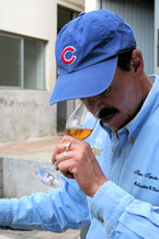 Carlos Camarena nosing a 5-year-old a�ejo tequila