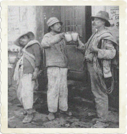 Vintage pulque drinkers