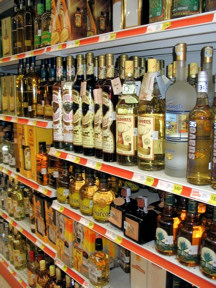Tequila shop display