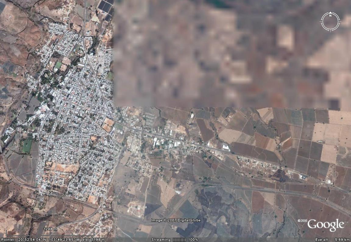 Tequila, seen from Google Earth