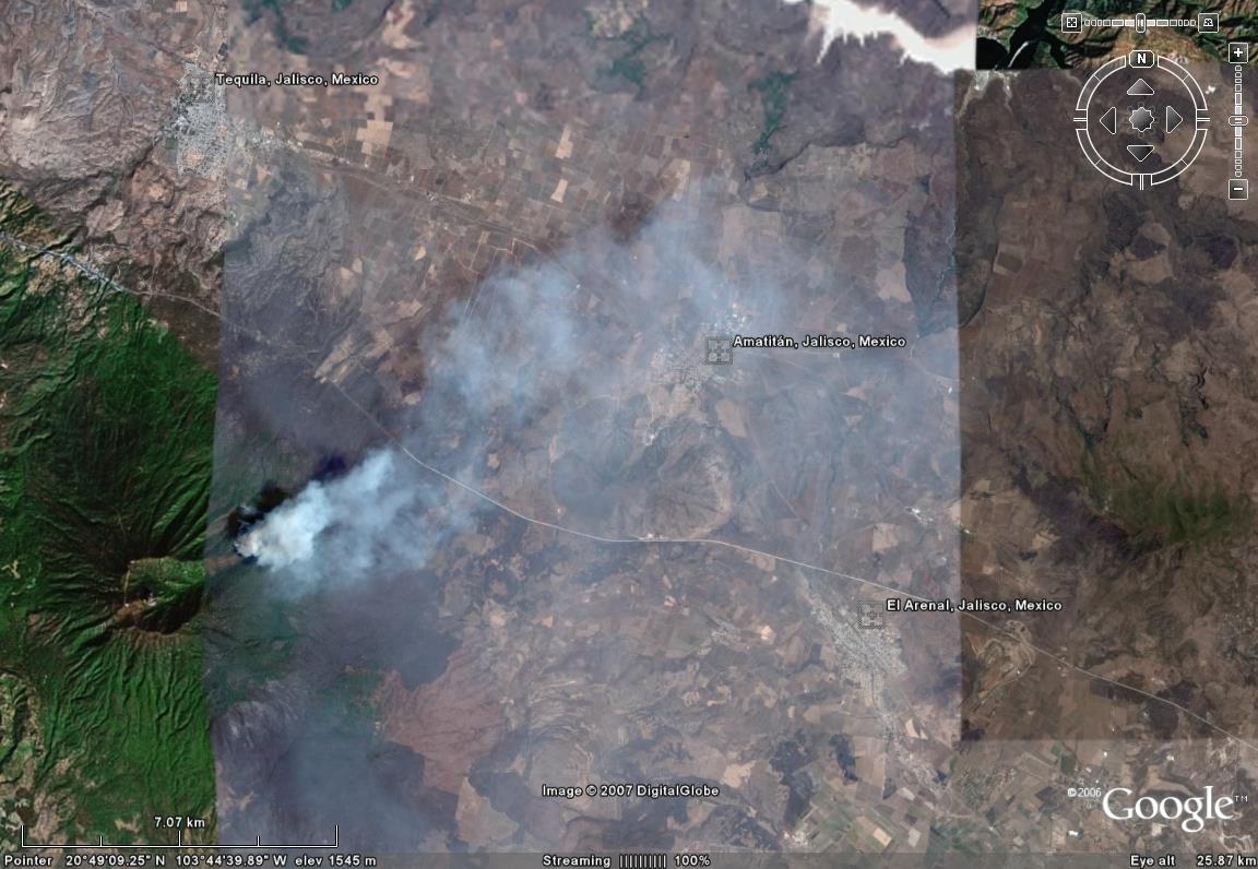Tequila region from Google Earth