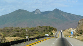 Tequila volcano from Highway 15, heading to Tequila