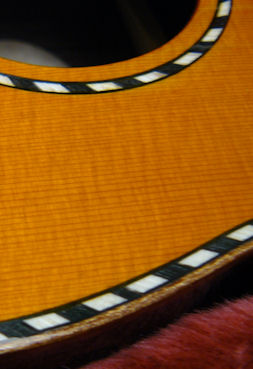 Mainland tenor, red cedar ukulele, closeup